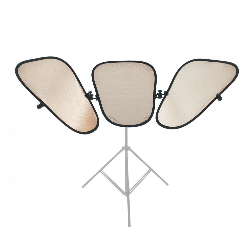 Triflector MKII Gestell + Sunfire/Silber Panels Lastolite von Manfrotto - 
Perfekt für Makeover und Modeaufnahmen
Verleiht