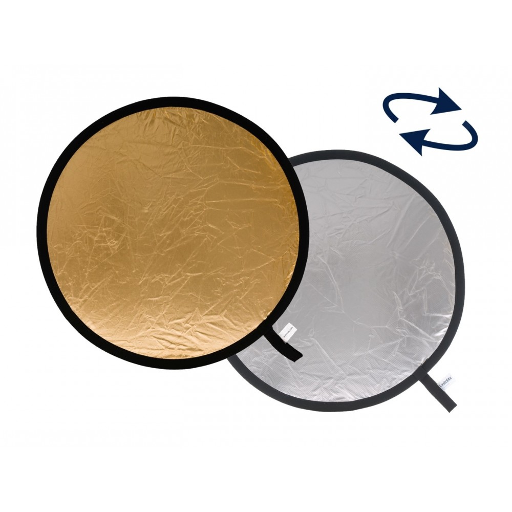 Faltreflektor 95cm Silber/Gold Lastolite by Manfrotto - Zusammenklappbar und reversibel Inklusive Tragetasche Schrumpft auf ein 