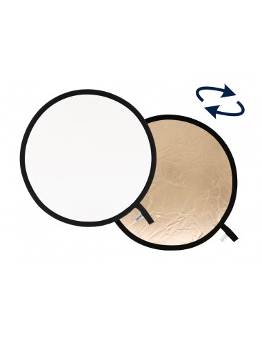 Collapsible Reflector 1.2m Sunfire/White Lastolite by Manfrotto - 
Collapsible and reversible
Double-coated reflective surface
L