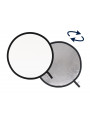 Faltreflektor 120cm Silber/Weiß Lastolite by Manfrotto - Zusammenklappbar und reversibel Inklusive Tragetasche Schrumpft auf ein