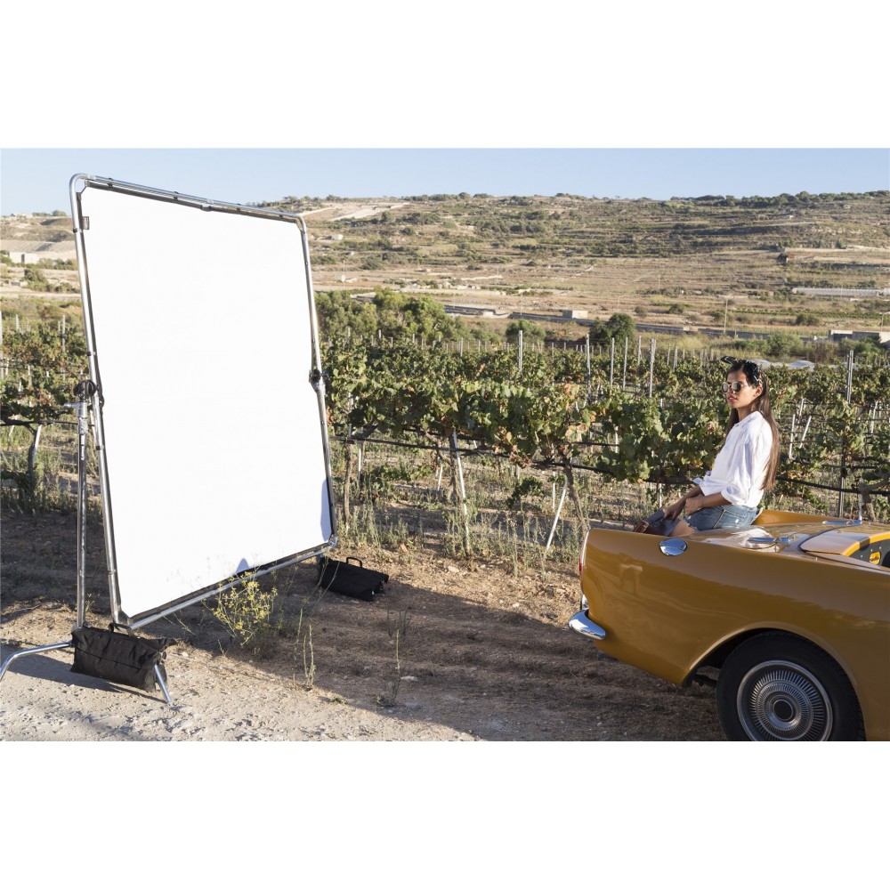 Skylite Rapid Cover large 2 x 2m silver/white Lastolite by Manfrotto - For the location photographer Compatible with Rapid