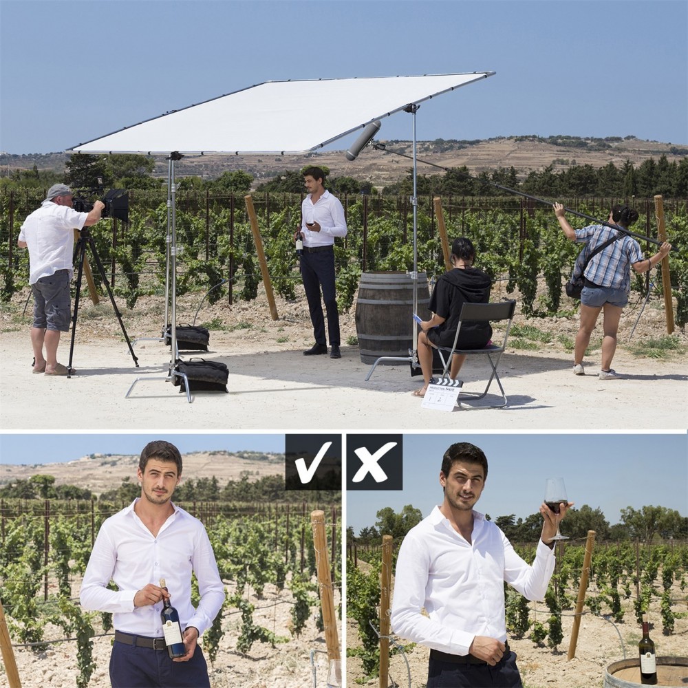 Skylite Extra Large 3 x 3m -0.75 EV Diffusor Lastolite by Manfrotto - SkyLite Rapid Clips ermöglichen eine schnelle Montage