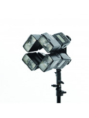 Quad Bracket Lastolite by Manfrotto - 
Attach up to 4 Flash Guns
For Lastolite Ezybox Studio Softboxes
Compatible with Umbrellas