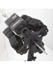 Quad Bracket Lastolite by Manfrotto - 
Attach up to 4 Flash Guns
For Lastolite Ezybox Studio Softboxes
Compatible with Umbrellas