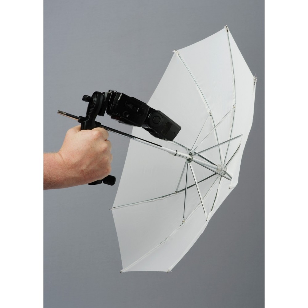 Brolly Grip Kit + Griff & Regenschirm 50 cm durchscheinend Lastolite by Manfrotto - Weiß durchscheinend durchgeschossen Durchsch