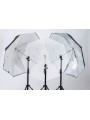 Alles in einem Regenschirm Silber/Weiß Lastolite by Manfrotto - Weiß durchscheinend durchgeschossen Durchscheinend durchgeschoss