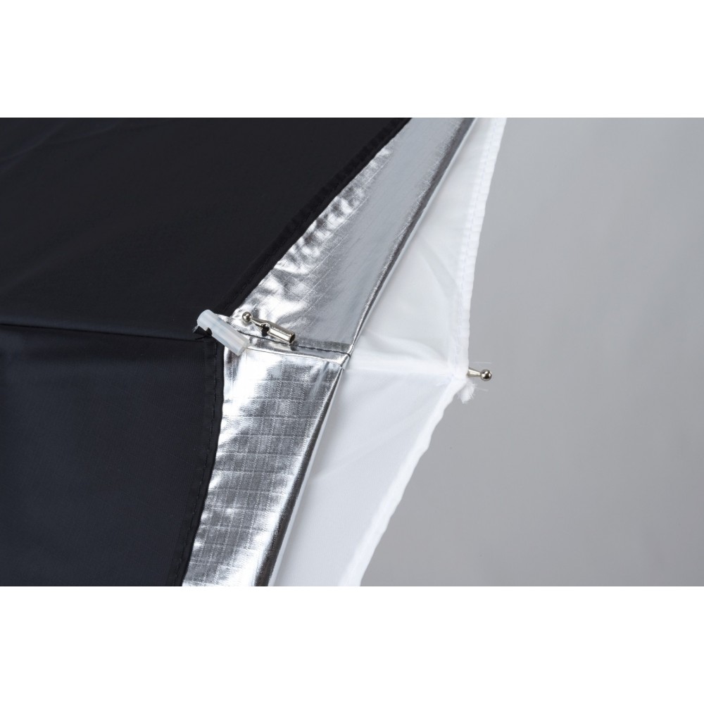 Alles in einem Regenschirm Silber/Weiß Lastolite by Manfrotto - Weiß durchscheinend durchgeschossen Durchscheinend durchgeschoss