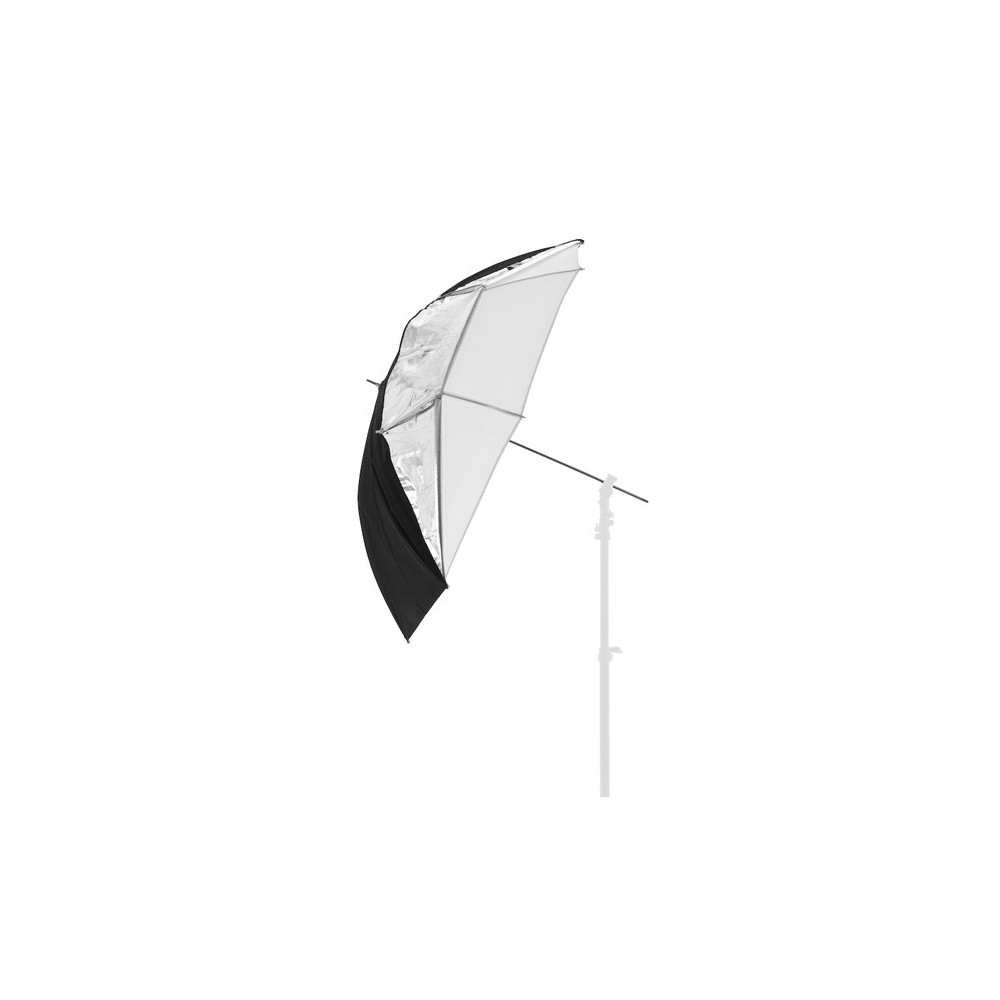 Regenschirm All In One 99cm Silber/Weiß Lastolite by Manfrotto - Abnehmbare Außenhülle Durchscheinend durchgeschossen Transluzen