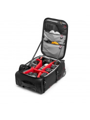 Pro Light Reloader Air-55 carry-on camera roller bag Manfrotto - 
Fits a Pro DSLR with 400/2.8 plus 3 lenses
Outer made from Pro