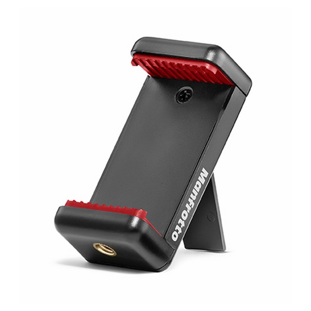 Smartphone buckle, width 58 - 84 mm Manfrotto - 
Universal Smartphone Clamp
Double 1/4'' female thread located at the base and o