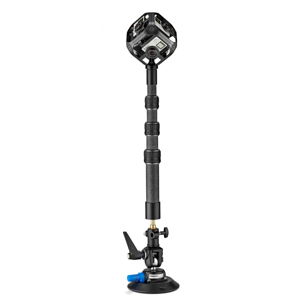 VR 360 Suction cup with joint and adapter Manfrotto - 
Suction cup for flat non-porous surfaces
Ball-joint socket to move the 36