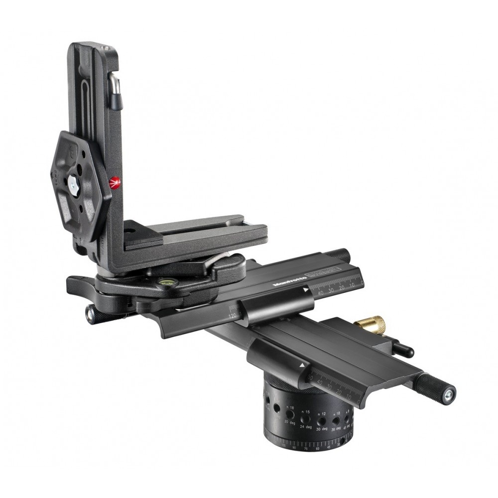 VIRTUAL REALITY & PAN PRO HEAD Manfrotto - 
Sliding plates for nodal point positions
Elbow bracket for vertical or horizontal or
