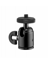 MINI ALUMINIUM BALL HEAD Manfrotto - 
Made of aluminium
It enables portrait mode shooting
1/4 thread at the bottom for compatibi