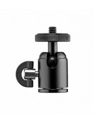 MINI ALUMINIUM BALL HEAD Manfrotto - 
Made of aluminium
It enables portrait mode shooting
1/4 thread at the bottom for compatibi