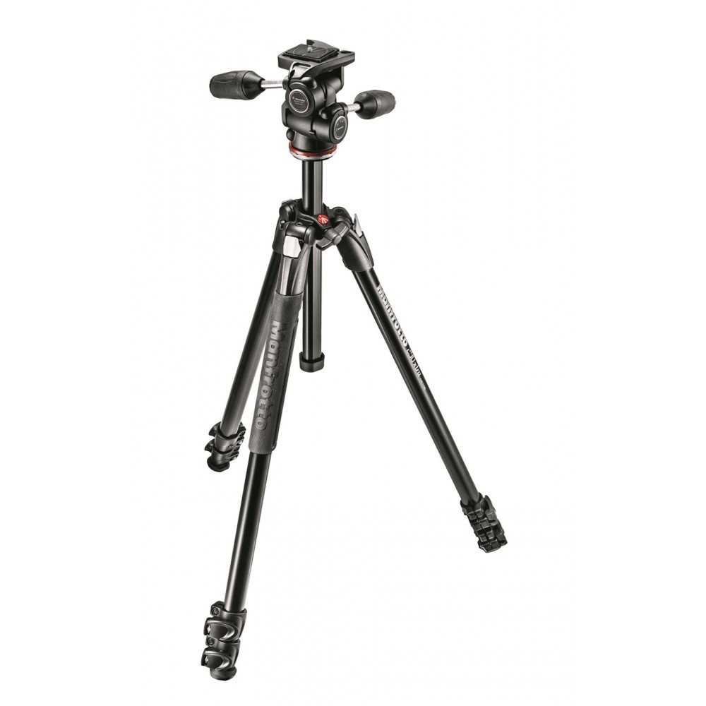 290 Xtra Aluminium 3-Section Tripod with Head Manfrotto - 
4 leg angle positions for total flexibility
Durable, adjustable alumi