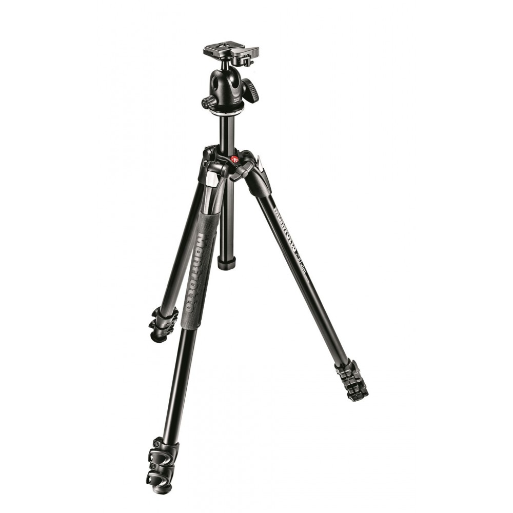 290 Xtra Aluminium 3-Section Tripod Kit with Ball Head Manfrotto - 
Full range of movement with 4 leg angle positions
Sturdy, ea