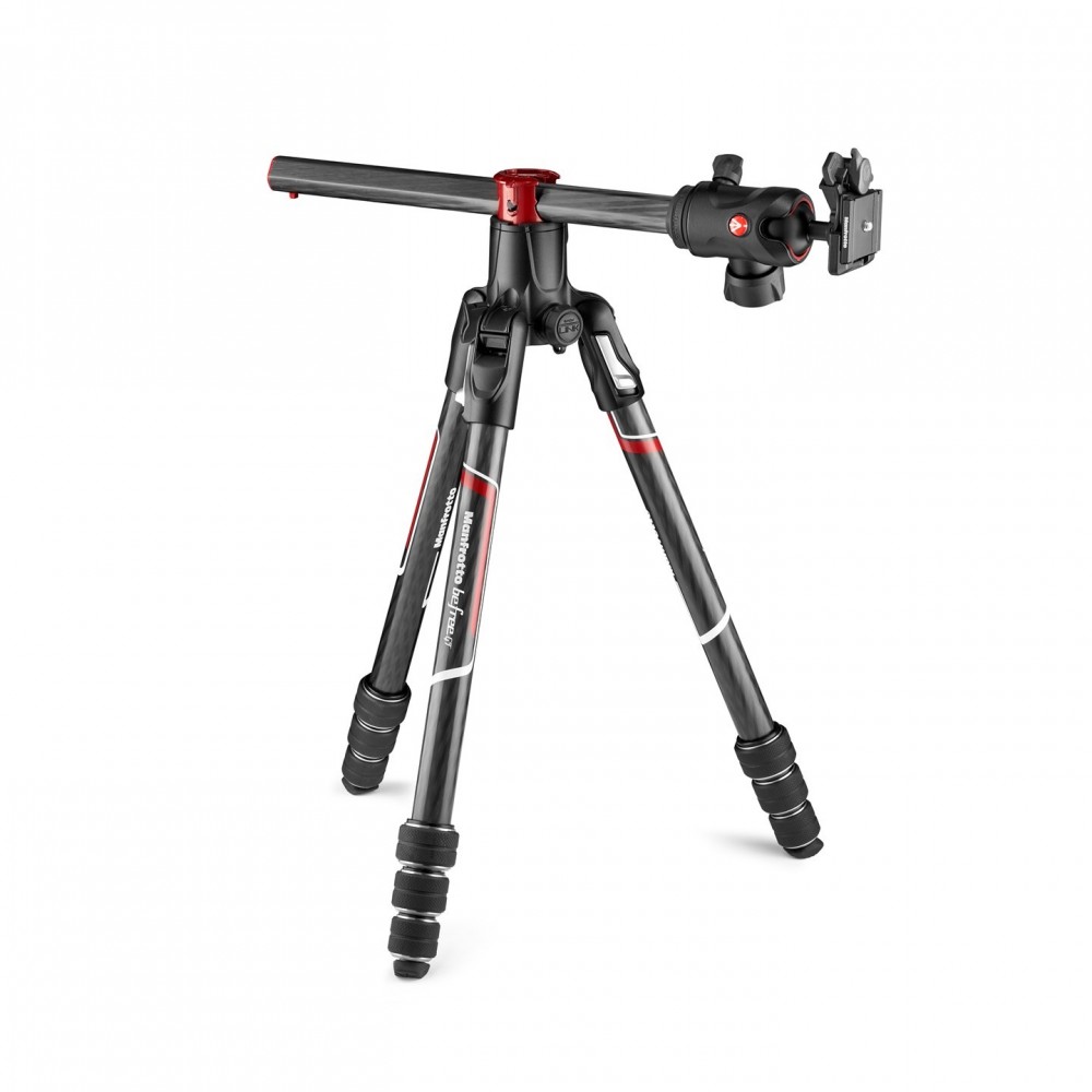 BEFREE GT XPRO Carbon kit Manfrotto - 
Dedicated to professional macro photographers
90° column mechanism built into the top cas