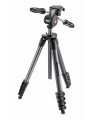 Compact Advanced aluminium tripod with 3-way head, black Manfrotto - 
Reinforced aluminium for outstanding rigidity
Easy to carr