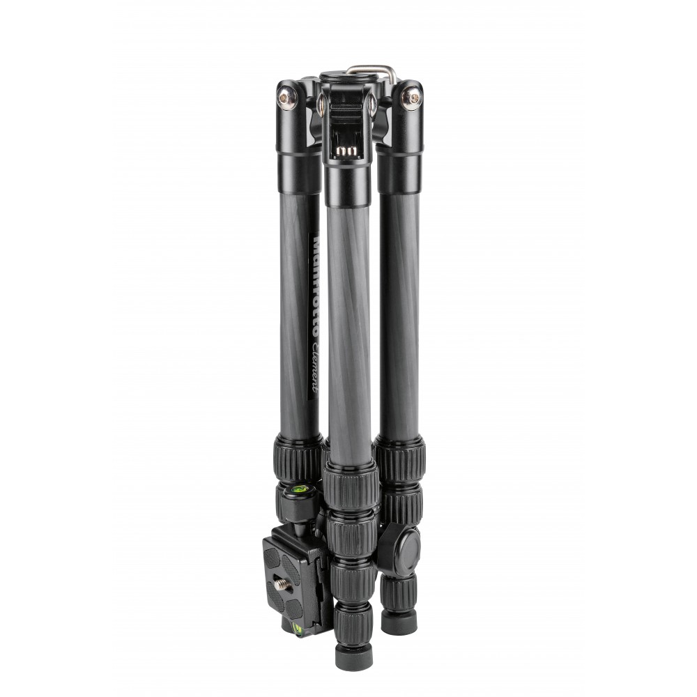 Element Traveler Small Carbon black tripod Manfrotto - 
Carbon Fiber construction for great lightness
Telescopic column for comp