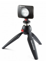 LED Light Lumimuse 3 LED schwarz, Mehrzweckfunktion (Outlet) Manfrotto - Nachbelichtung, Gebrauchsspuren 3 helle LED-Leuchten so