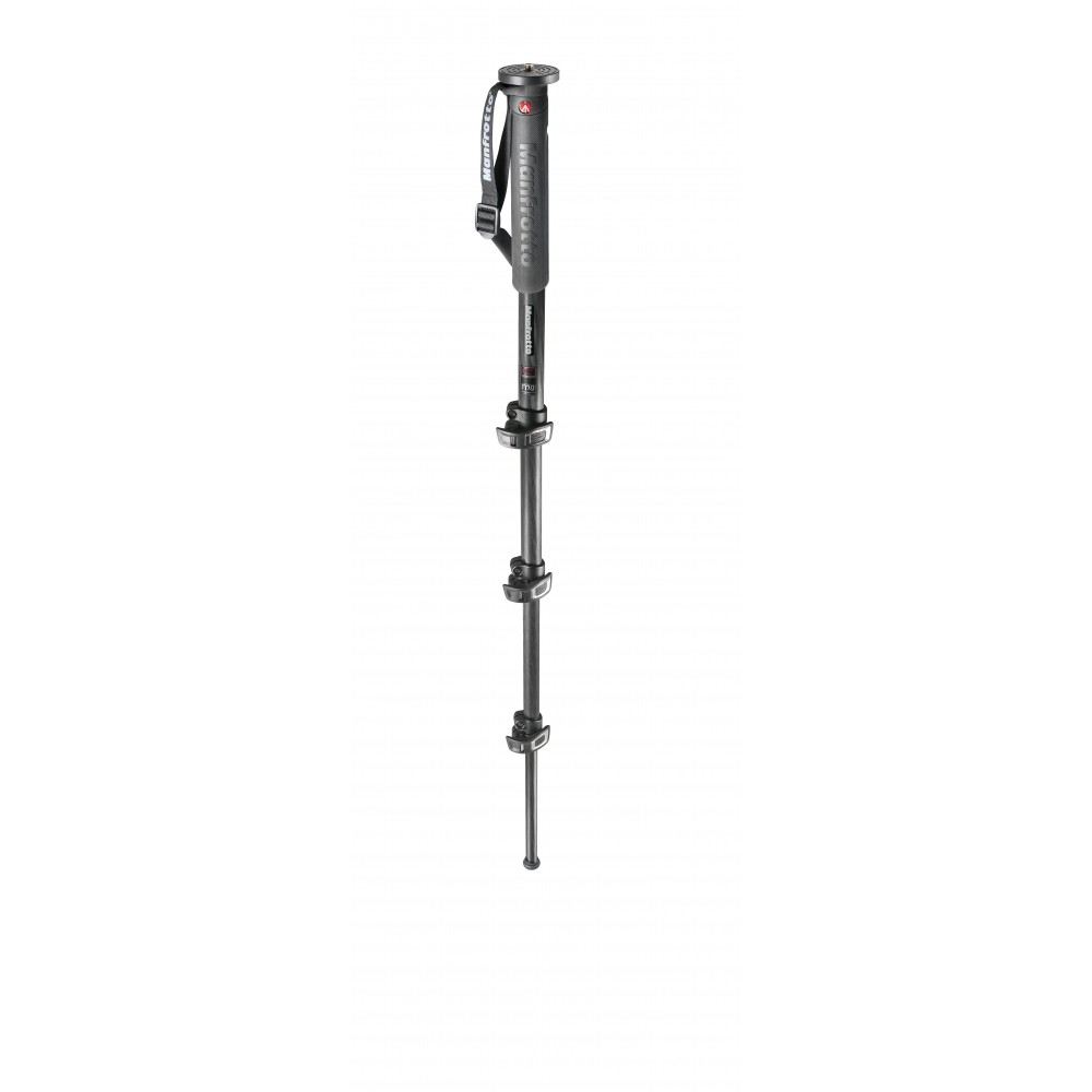 XPRO 4-Section photo monopod, carbon fibre with Quick power Manfrotto - 
The lightest monopod in the range
Easily holds heavy le